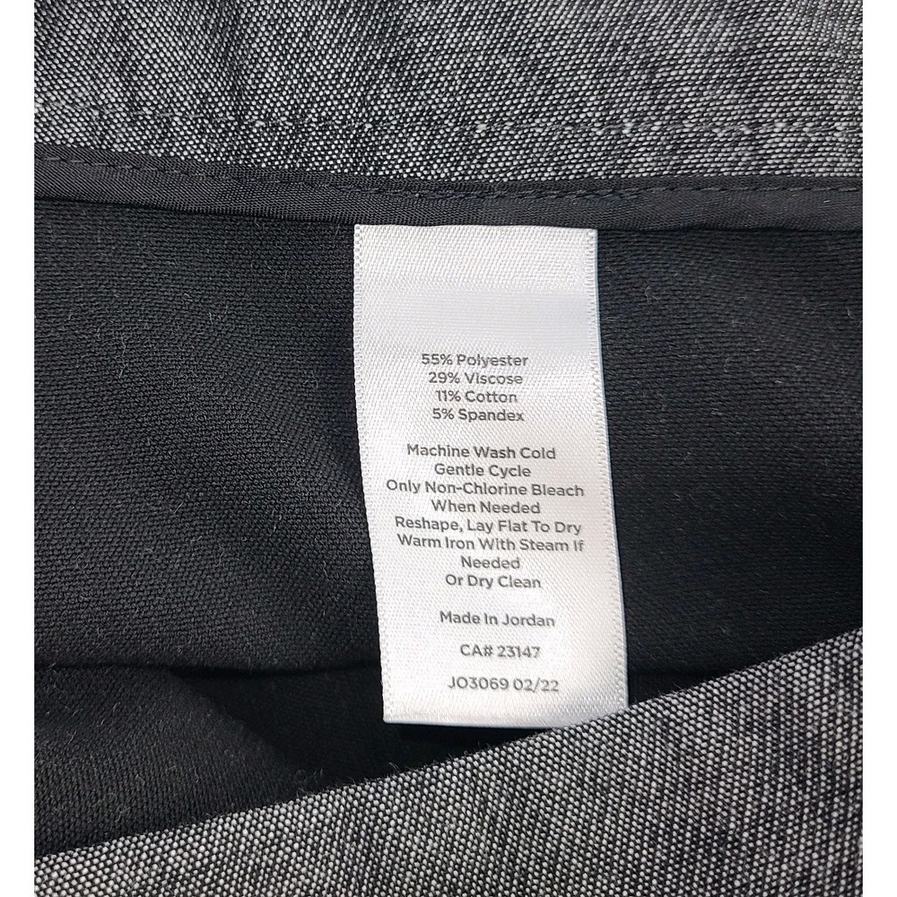 Talbots Chatham Ankle Pants 12P Gray Side Zip Career Slim Stretch - Picture 5 of 6